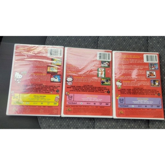 Lot Of 3 Hello Kitty DVDs Goes to The Movies, Plays Pretend, Fairly Tales. New! - Picture 2 of 5